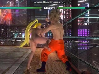 Dead or Alive Last Round Epic Battles #32 Naked Rainbow Mika vs Goku