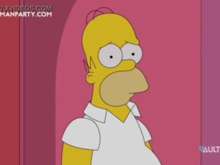 Marge Simpson tradisce Homer con cazzo negro