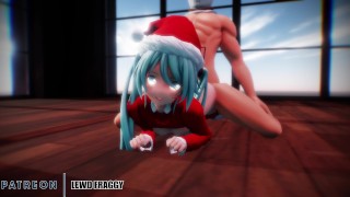 Vocaloid – Xmas Miku Buttjob & FlatIron [UNCESORED HENTAI 4K]